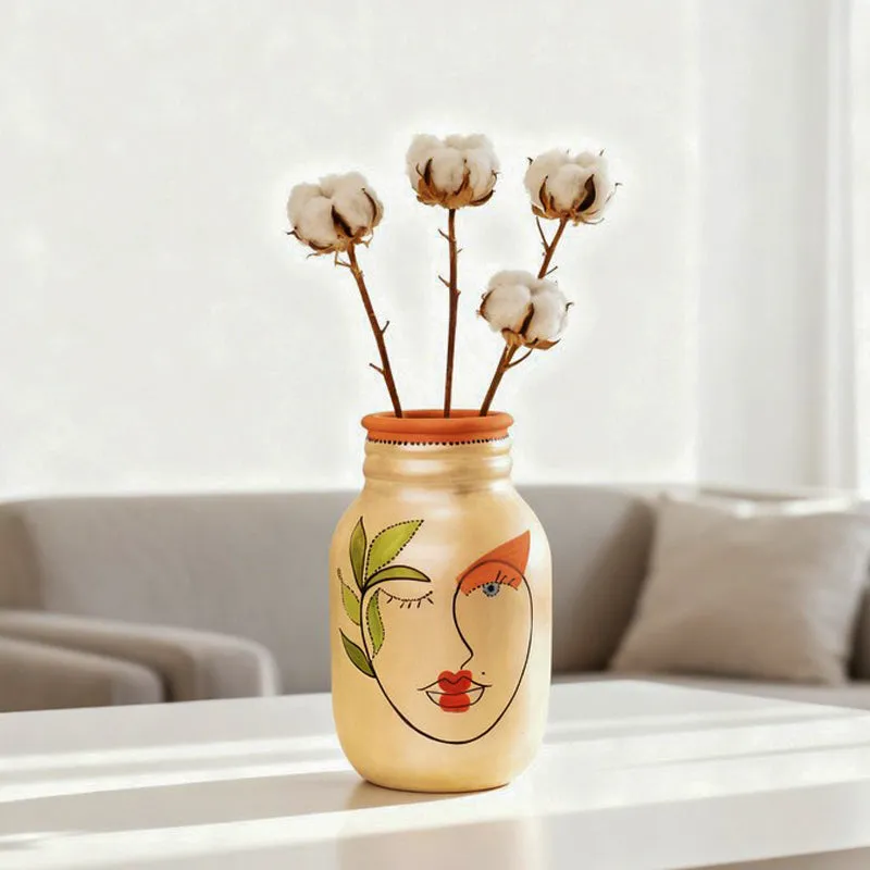 Painted Muse III Terracotta Vase media 1