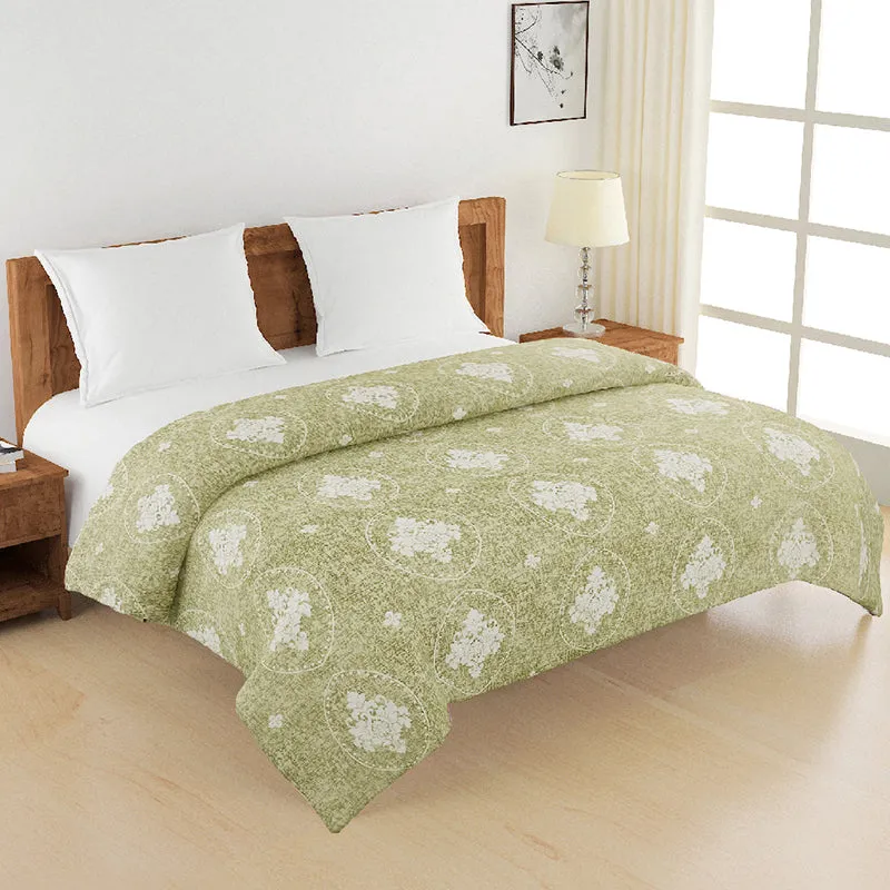 Swayam Zafirah Cotton Comforter (Green) - 150 GSM media 1