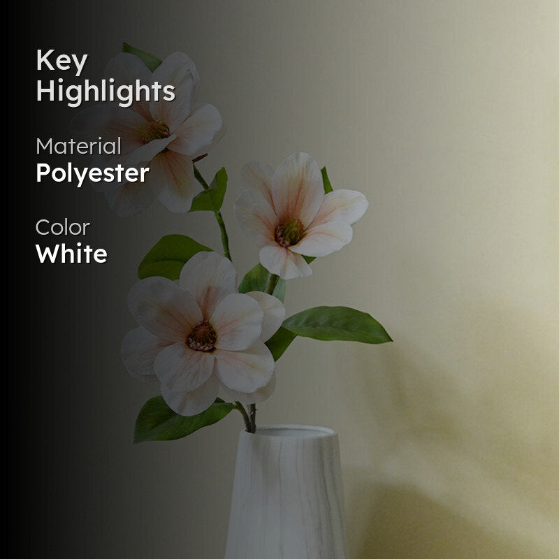 Artificial Decorative Magnolia Flower Stick media 2