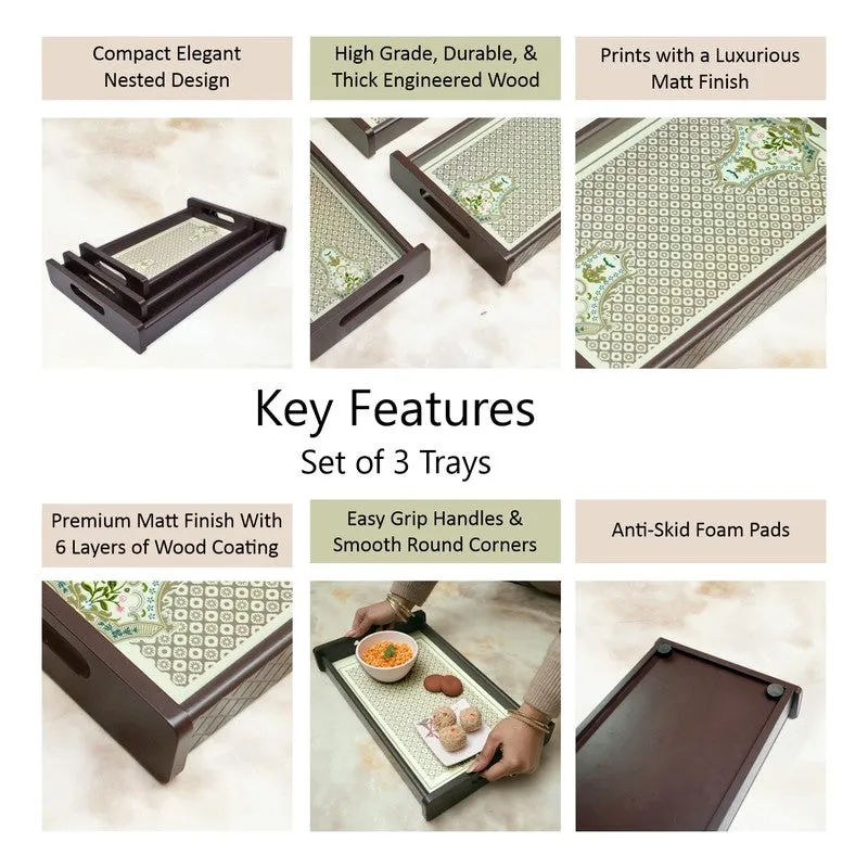 Maveno Wooden Serving Tray - Set Of Three media 4