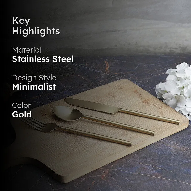 Premium Stainless Steel Cutlery Set - Three Piece Set media 2