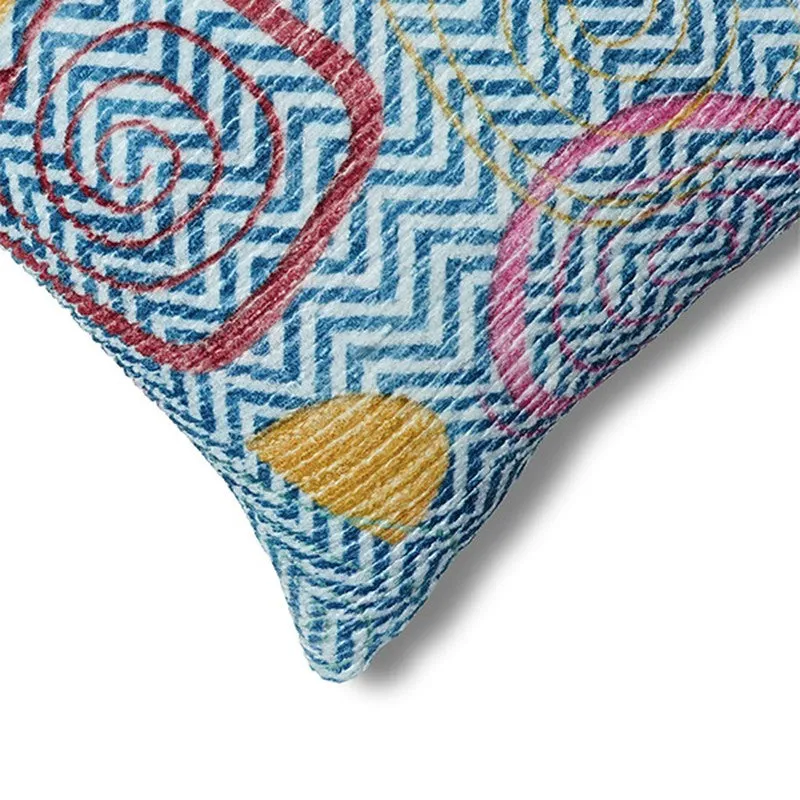 BlossomTrail Cushion Cover (Blue) - Set Of Three media 5