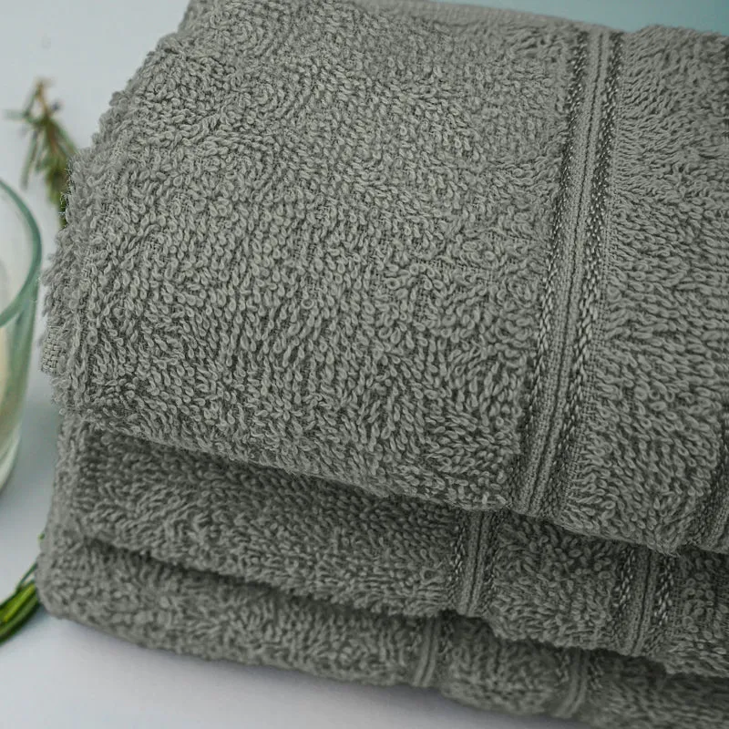 Micro Cotton LuxeDry Soothe Face Towel (Dark Grey) - Set Of Four media 5
