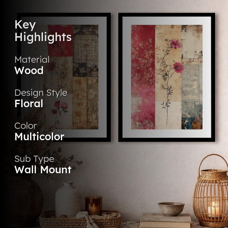 Muted Earth Wall Art With Frame - Set Of Two media 2