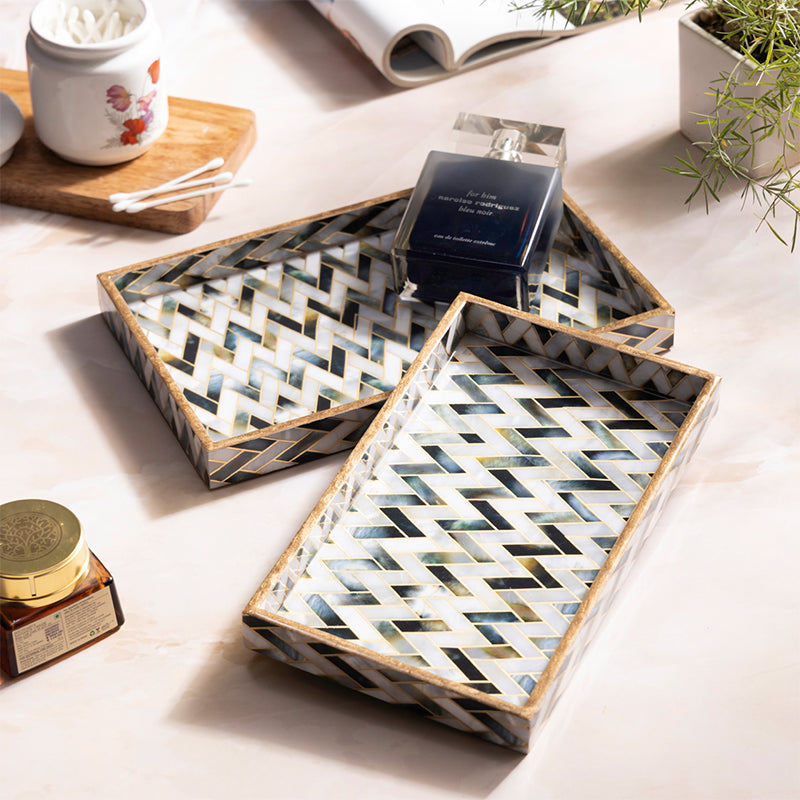 Imara Zig Zag Serving Tray - Set Of Two media 4