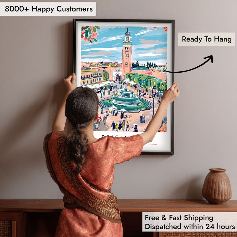 Vintage Brighton Framed Canvas Wall Painting media 6
