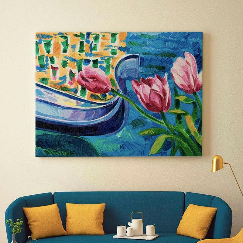 Tulips Canvas Wall Painting - Gallery Wrap