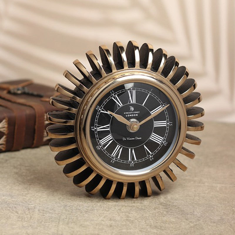 EdgeSculpt Table Clock - Gold