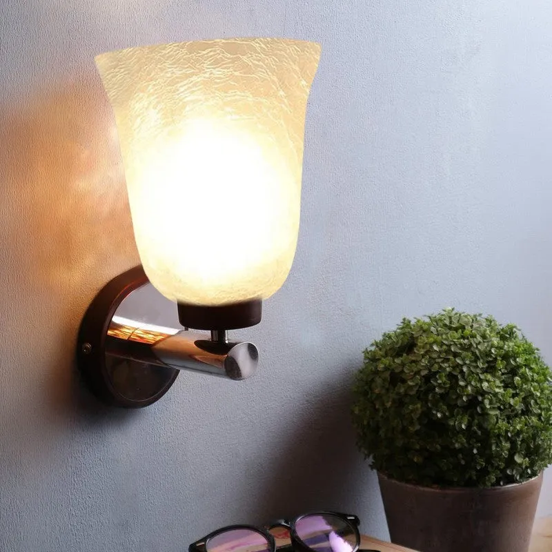 Crystal Bloom Wooden Glass Wall Lamp media 7