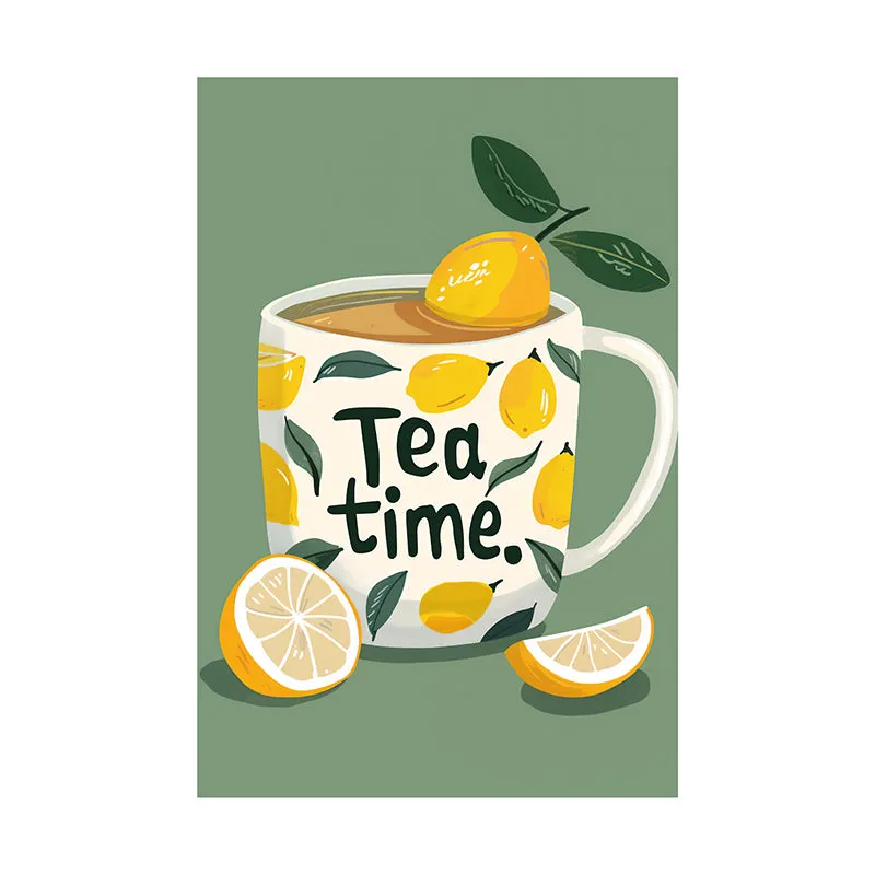 Sunshine & Tea Wall Painting - Set Of Two media 3