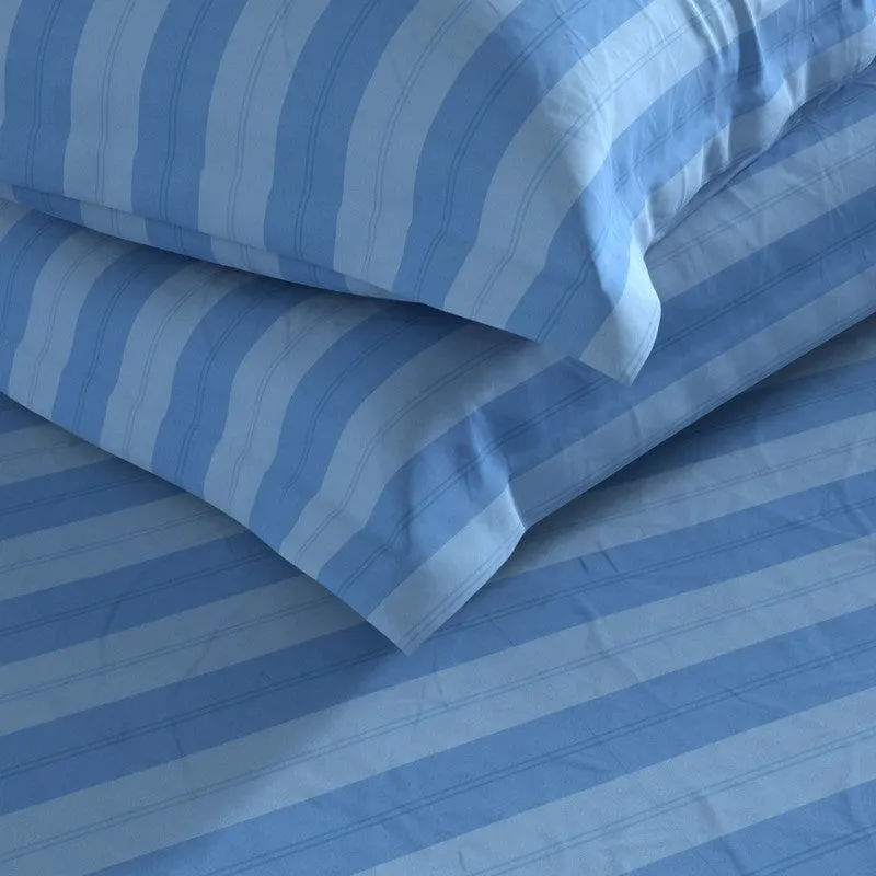 Nautica Horizon Cotton Bedsheet (Blue) - 160 TC media 5