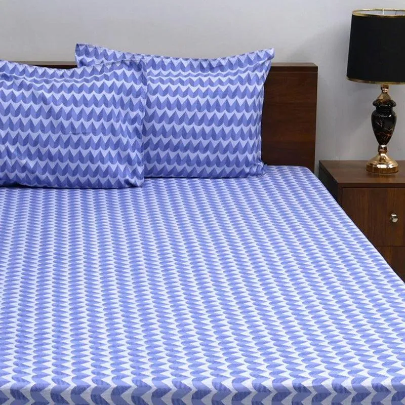 Januja Zig Zag Microfiber Bedsheet - 110 GSM media 1