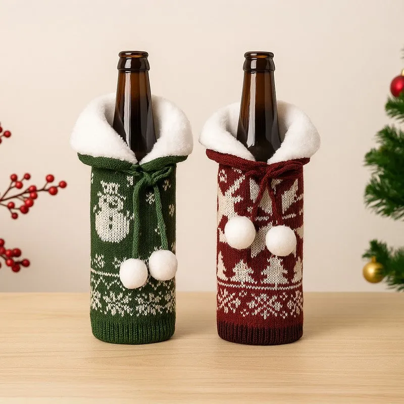 Jolly Sip Sparkle Bottle Christmas Ornament - Set Of Two media 4