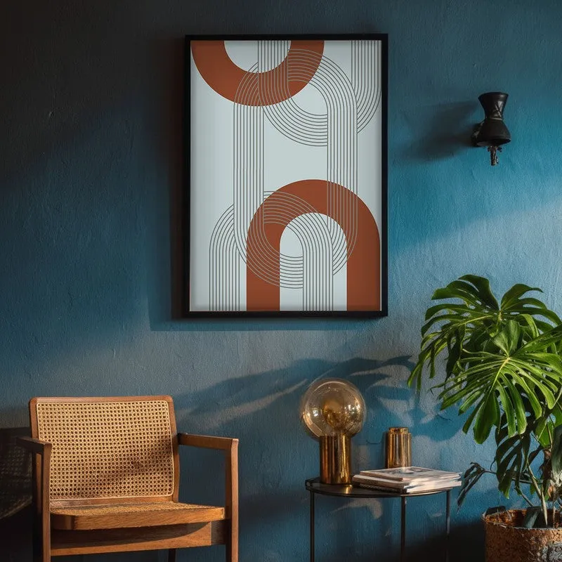 Linear Echo Canvas Wall Painting With Black Frame media 8