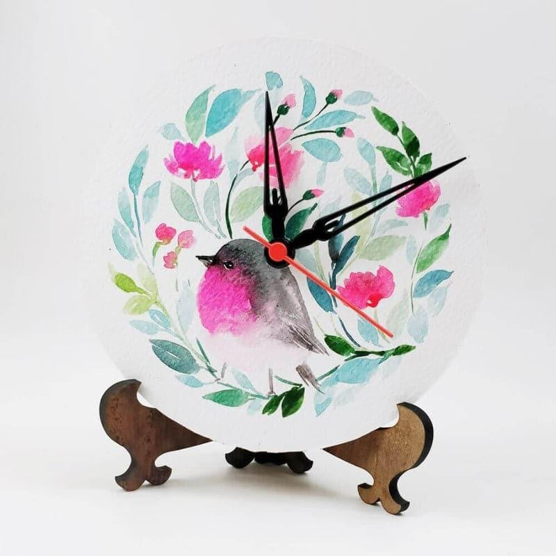 Garipa Flora Handpainted Table Clock media 3