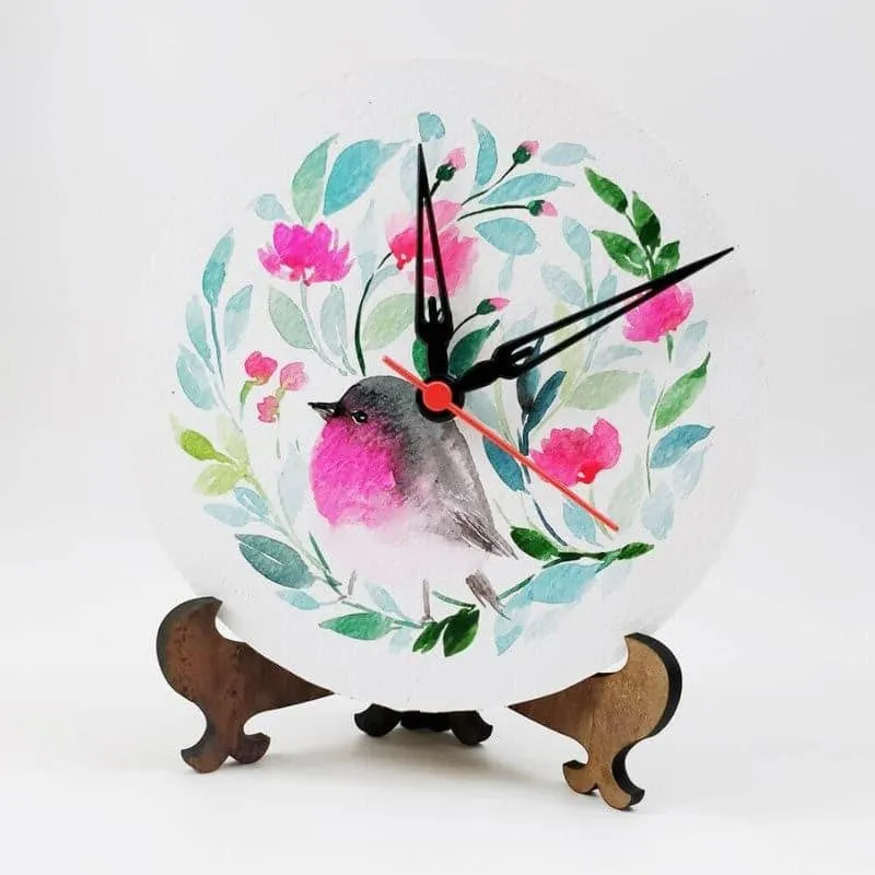 Garipa Flora Handpainted Table Clock media 3