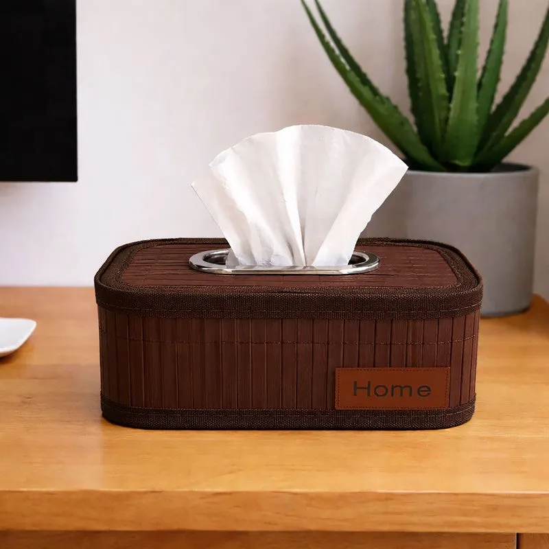 EcoNest Bamboo Tissue Holder - Brown media 3