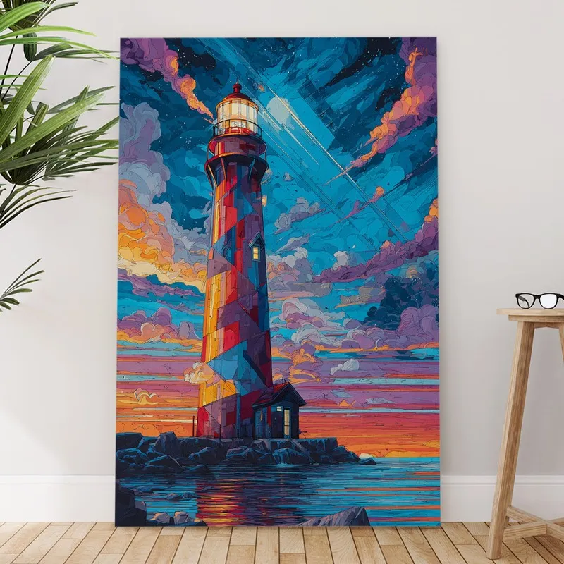 Ocean Guide Lighthouse Canvas Wall Art media 6