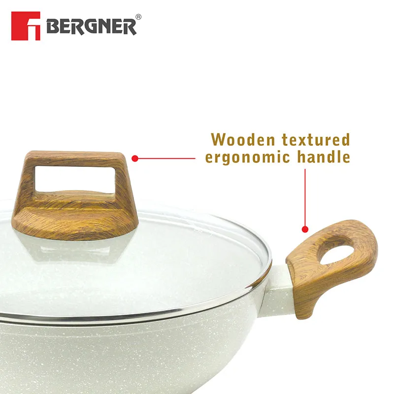 Bergner Smooth Sear Non-Stick Kadhai With Lid (26 cm/2000 mL) - Set of Two media 7