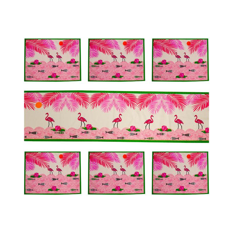 Pink Oasis Table Runner & Placemat - Seven Piece Set media 3