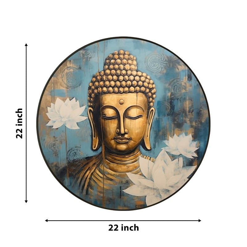 Bodhi Meditation Canvas Wall Art - Blue & Brown media 8
