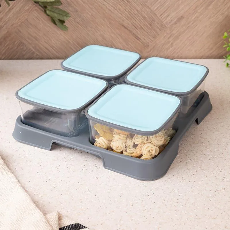 Stuart Blue Storage Jar (600 ML) - Set Of Five media 3