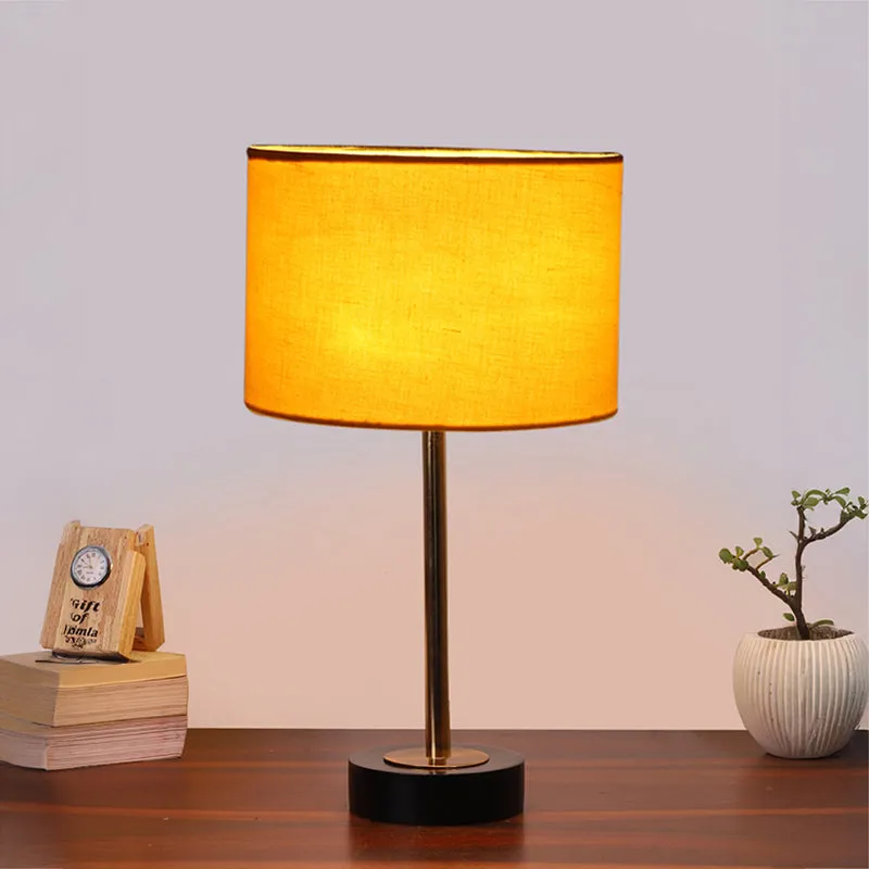 Cotin I Rodin Wooden Table Lamp - Yellow,Gold,Black media 2