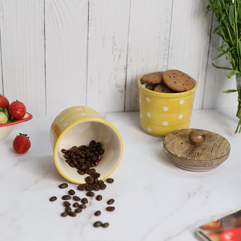 Silvero Ceramic Jar (Yellow) - 350 mL media 6