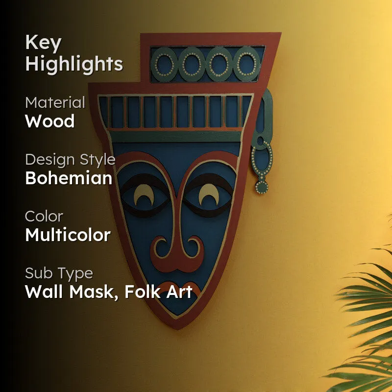 Indrachap Mask Wooden Wall Accent media 2