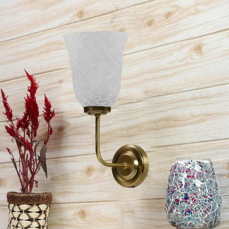 Crystal Bloom Golden Base Glass Wall Lamp media 3
