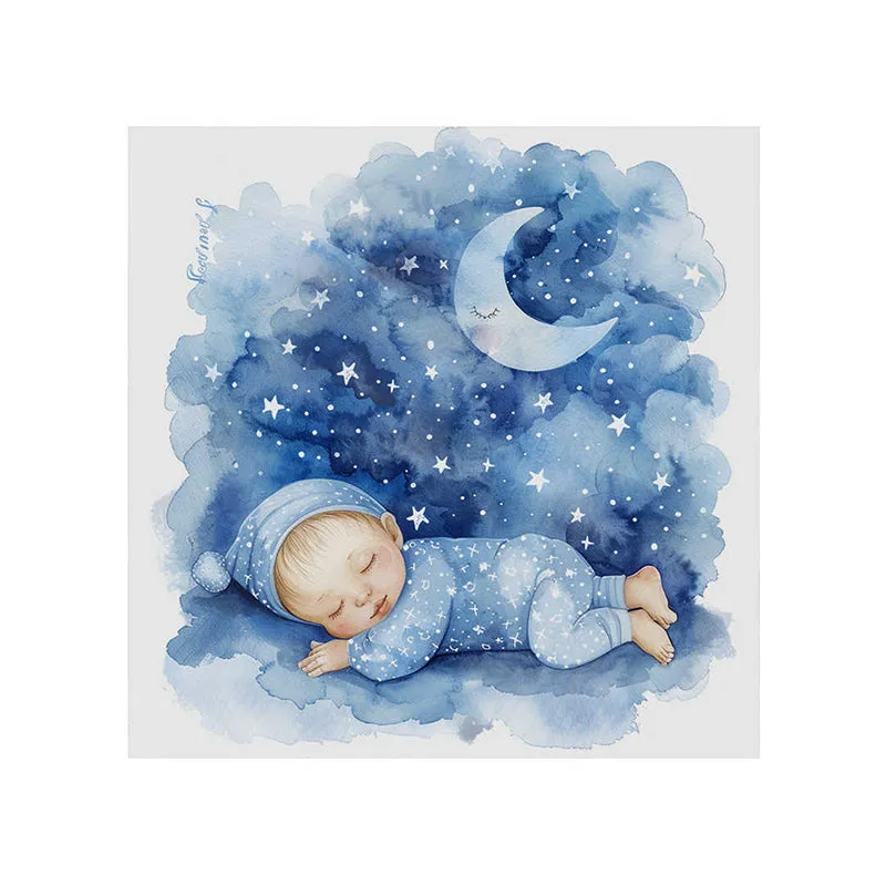 Little Cute Baby Sleeping Wall Painting media 5