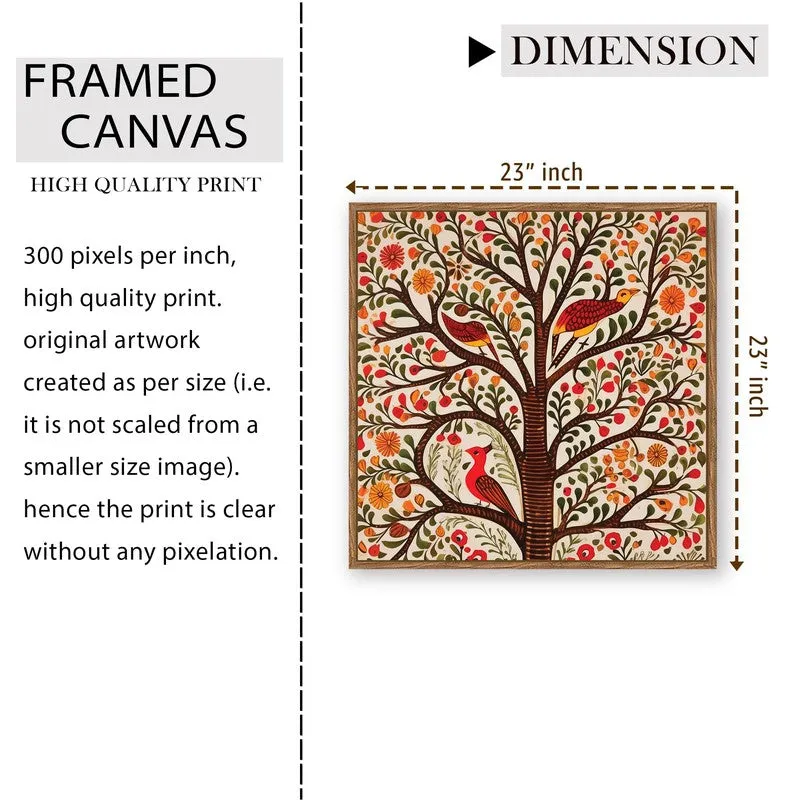 Nature Imprint Canvas Wall Art With Frame media 9