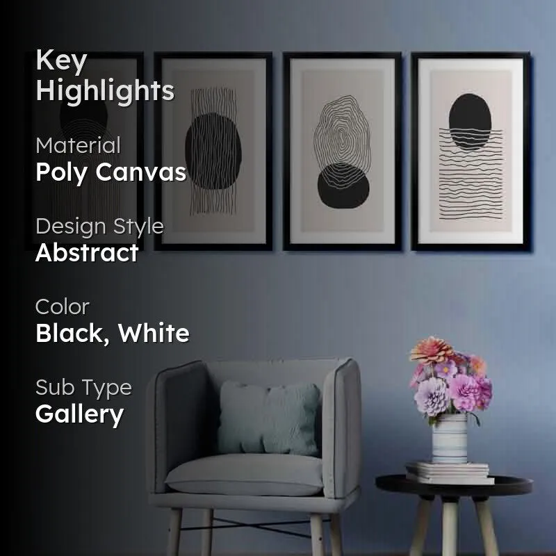 Overthinking Poly Canvas Wall Art - Set Of Four media 2