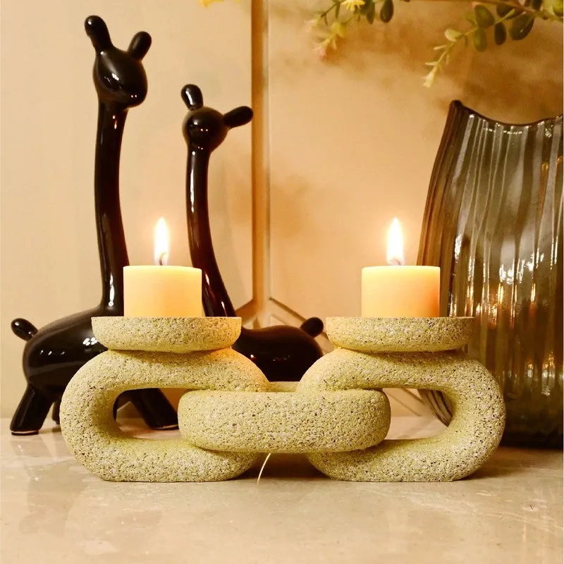 SculptForm Luxe Candle Holder - Beige media 1