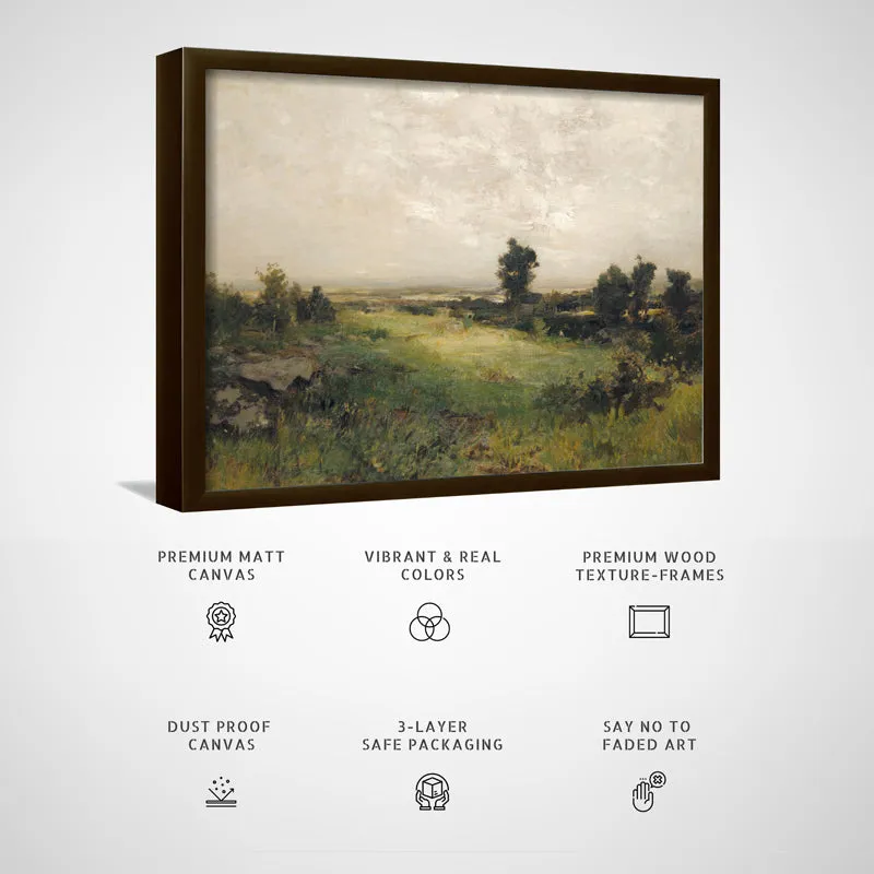 Fairytale Meadow Wood Wall Art With Frame - Black media 5