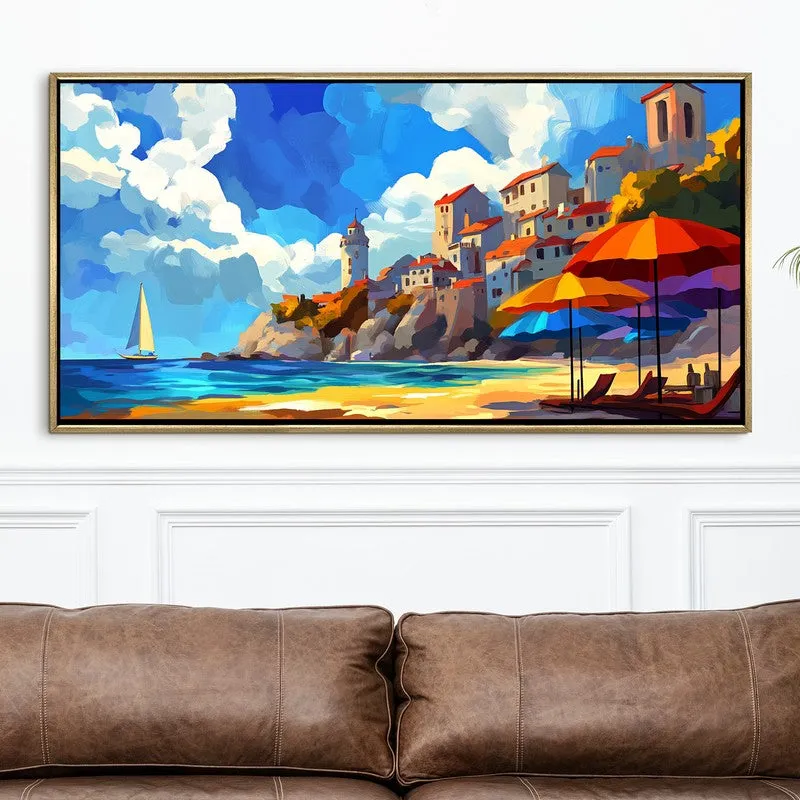 Bathers Canvas Wall Painting With Frame media 4