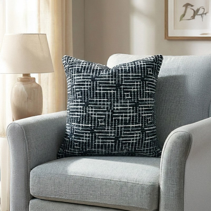 GeoMirage Cushion Cover - Black