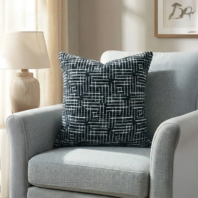 GeoMirage Cushion Cover - Black media 1