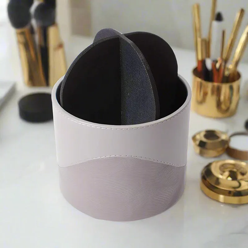 Veltrix Faux Leather Pen Stand - Grey media 1