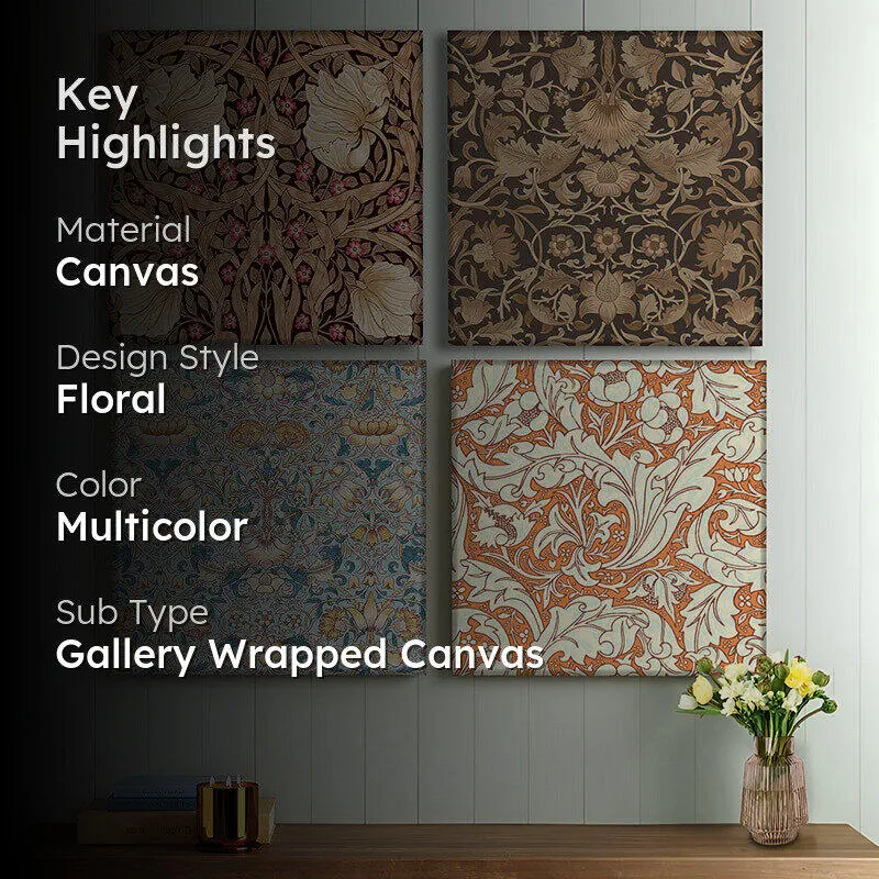 Damask Charm Wall Art - Set Of Four media 2