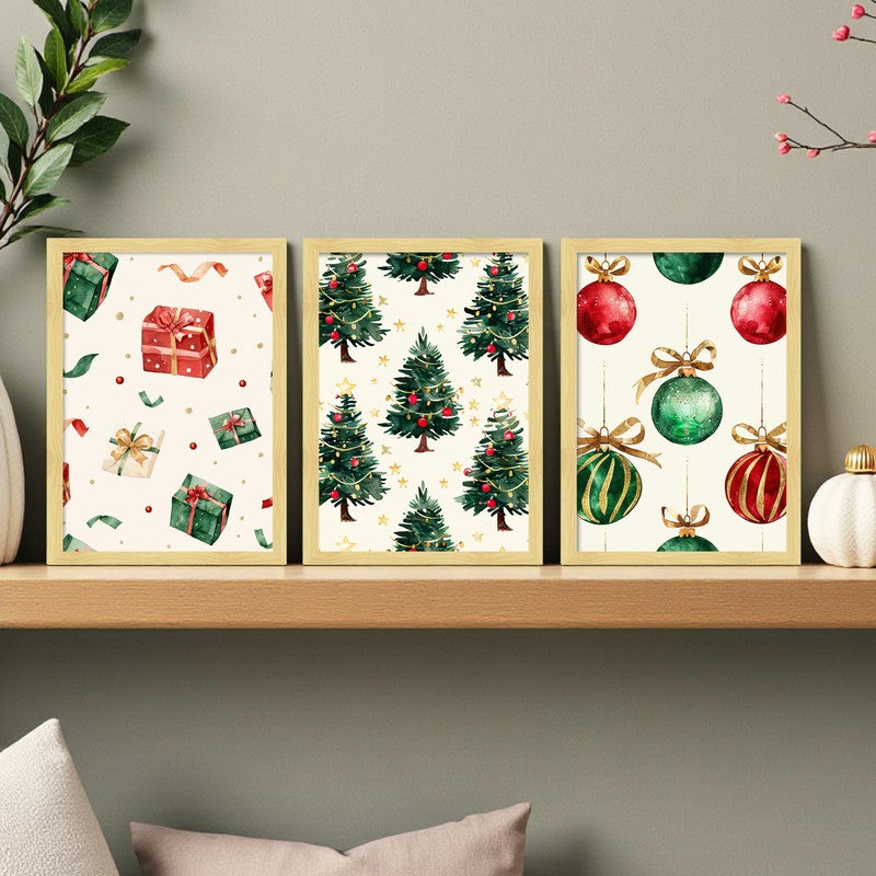 Merrivine Aura Wall Painting - Set Of Three