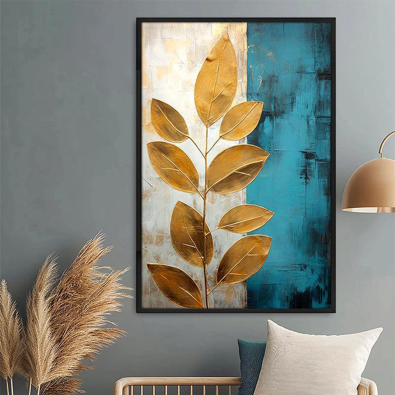 Leaves of Light Wall Painting With Frame