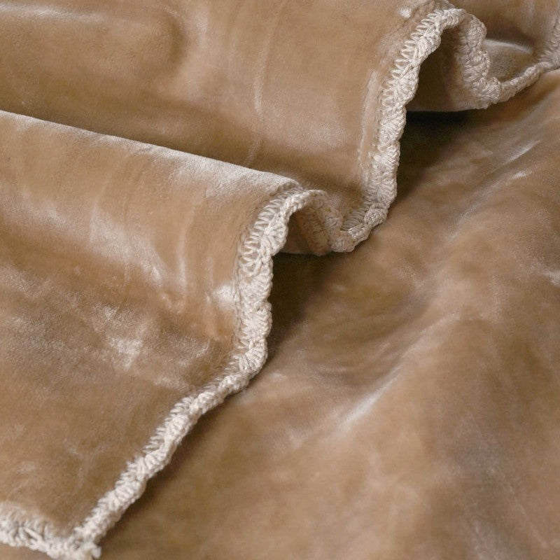 Singu Polyester Solid Blanket - Beige media 4