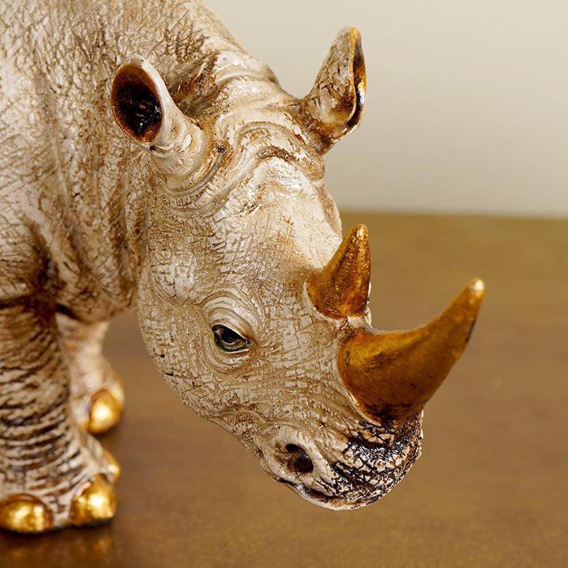 Albino Rhino Resin Showpiece media 3
