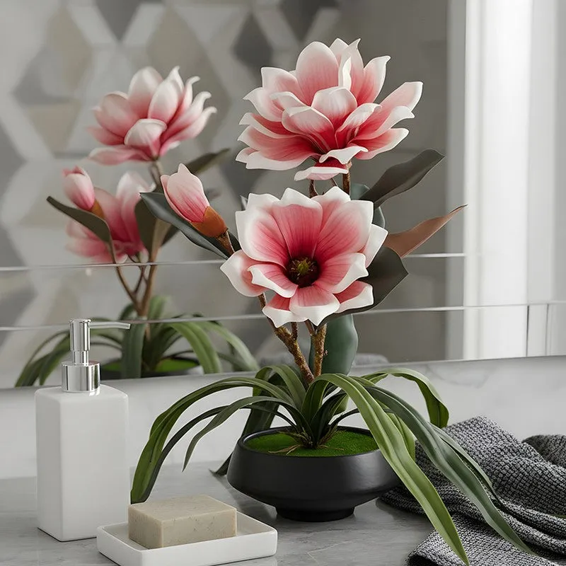 AarviDecor Rosy Blossom Foam Artificial Plants media 5