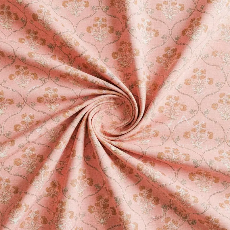 Rajsi Floral Cotton Bedsheet (Pink) - 200 TC media 5