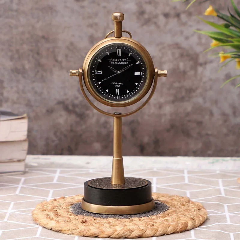 Esmora Antique Table Clock - White & Black media 1