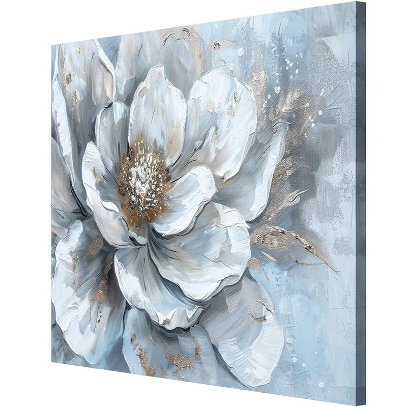 White Floral Wall Painting media 5