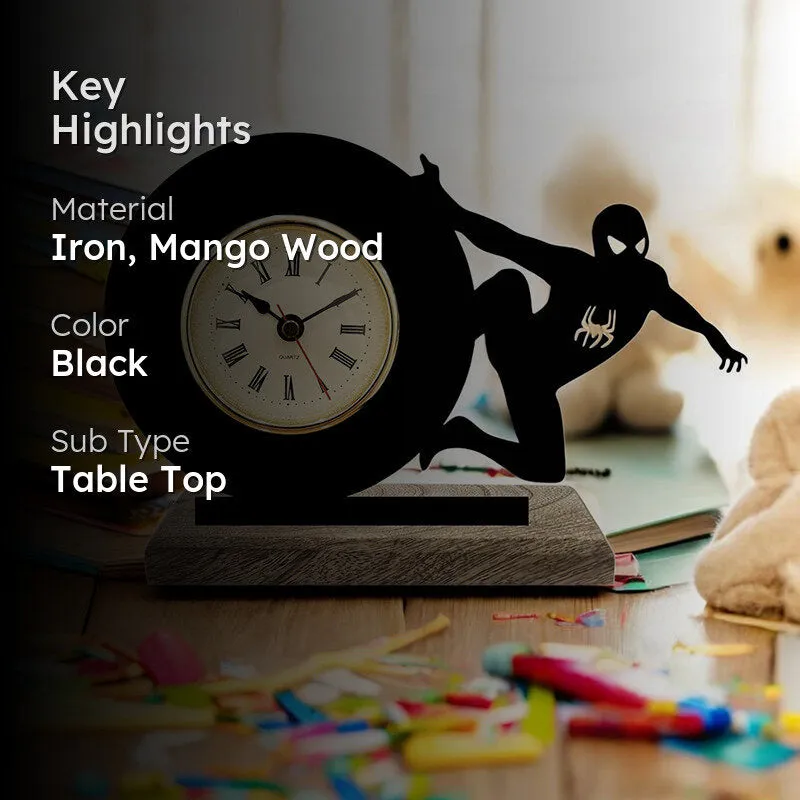 Spiderman Noir Analog Table Clock media 2