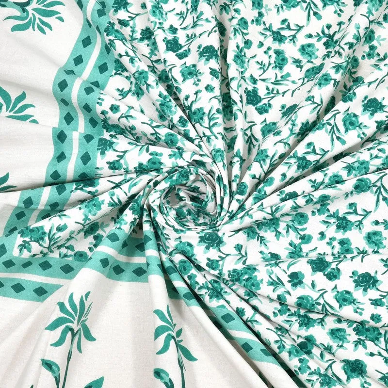 Vinea Cotton Bedsheet (Blue,White) - 240 TC media 5
